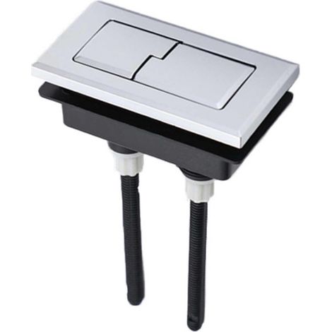 Botón de inodoro de doble descarga - Botón pulsador rectangular de repuesto - Accesorio para una descarga eficiente (1/5)