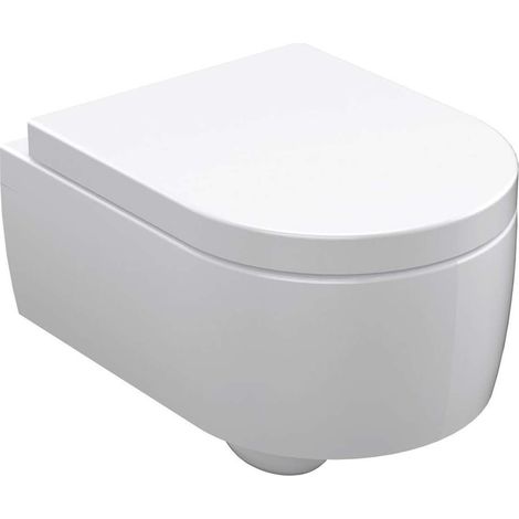 Water Flo sospeso salvaspazio cm. 50x36 in ceramica bianco lucido (1/5)