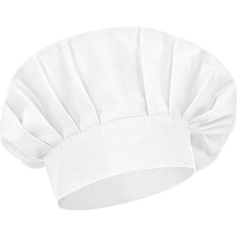 Gorro de cocina tipo francés VALENTO Coulant Adulto Blanco