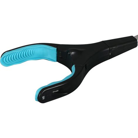 Pince ramasse-déchets télescopique avec lampe LED, pince pliable à mâchoire antidérapante, tête pivotante 90°, outil de préhension extensible pour ramassage des déchets et objets, usage domestique et  (1/5)