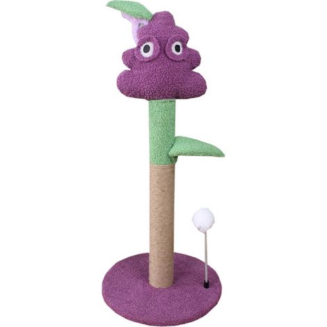 Arbre d'escalade en Sisal pour chat, meulage de griffes en forme de raisin violet, tour multifonctionnelle Interactive pour chaton (1/5)