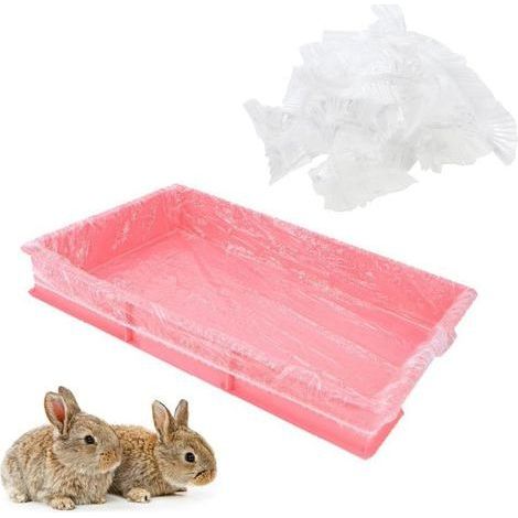 Lot de 50 sacs jetables universels en plastique pour cage à lapin, hamster, chinchilla furet, hérisson, cochon d'Inde, petits animaux, bac à litière (1/5)