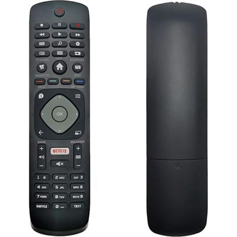 Télécommande universelle de remplacement pour TV Philips, compatible avec télécommandes Philips, sans programmation, prête à l'emploi (piles non incluses) (1/5)
