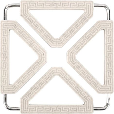 Dessous de Plat en Silicone, Extensible Résistant à La Chaleur Accessoires de Cuisine Set de Table Silicone pour Comptoir de Cuisine pour Pot, Bol, Tasses et Assiette(Beige) (1/5)