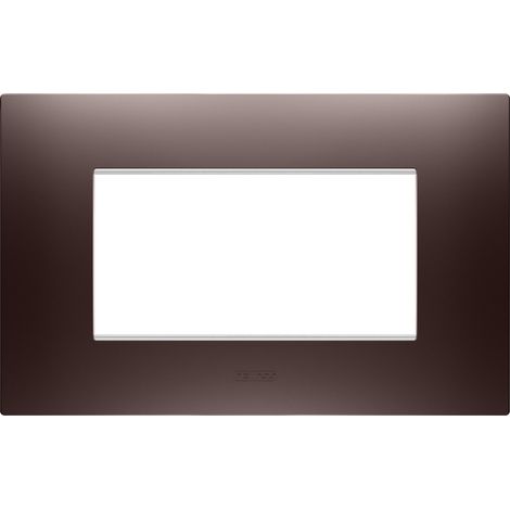 PLAQUE EGO RECTANGULAIRE 4P CUIVRE GEWISS GW16004CP