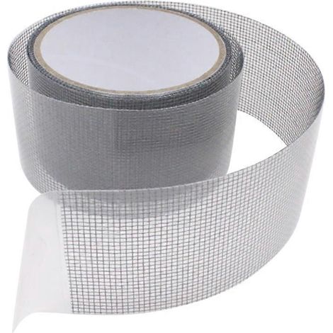 1 rouleau de ruban adhésif de réparation de moustiquaire, autocollant de réparation de fenêtre, ruban adhésif pour moustiquaire-200X5cm-Grey