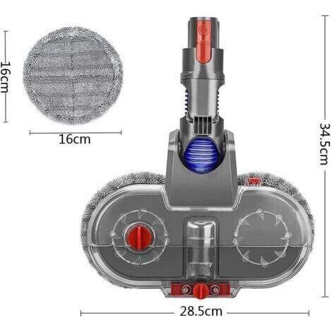 NALOOKAMIC Tête de Vadrouille Electrique pour Dyson V11 V10 V15 V8 V7 Aspirateur Tête de Balai avec Réservoir et 6 Vadrouilles Lavables--TRIMEC (1/3)