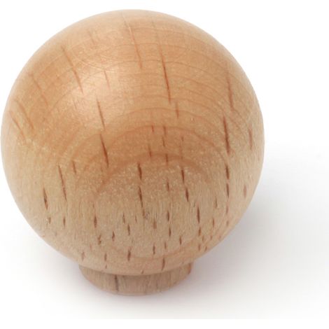 Juego de 6 pomos para muebles de madera de haya con bolas Al.32 x An.29 x Pr.29 mm REI (1/4)