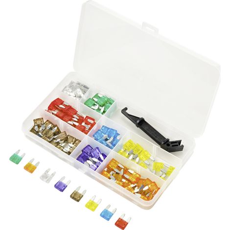 TRU COMPONENTS  TC-10334036 Mini Flachsicherung 3 A, 5 A, 7.5 A, 10 A, 15 A, 20 A, 25 A, 30 A Violet