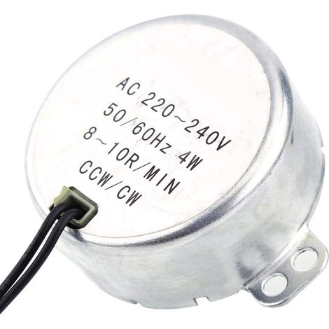 1Pc 220-240V AC moteur synchrone CW/CCW réducteurs silencieux 4W motoréducteur électrique pour ventilateur électrique(8-10RPM) (1/5)