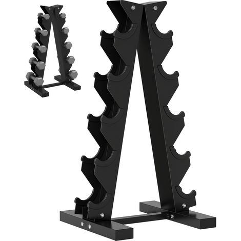 Vendredi noir Support haltères acier 5 niveaux charge 100 kg, version pratique (1/5)