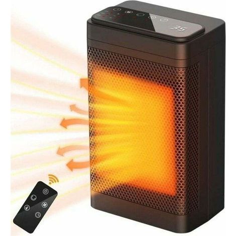 Radiateur Soufflant Céramique 1500W Radiateur Soufflant Electrique Basse Consommation Minuterie 12h 3 Modes Avec Tactile Protect (1/4)