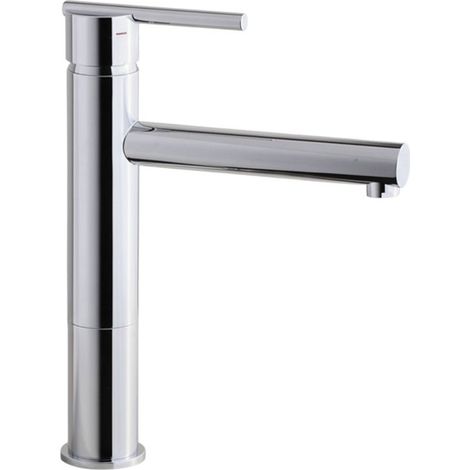 Robinet de salle de bain mitigeur pour lavabo haut 27 cm chromé avec économie deau