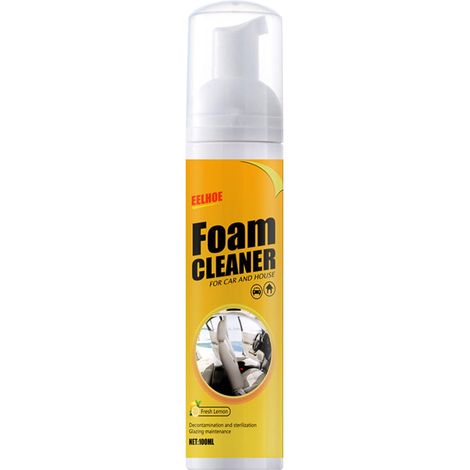 Nettoyant En Mousse Polyvalent - 100 ml - Pour Intérieur Et Extérieur De Voiture Et Maison - Parfum Citron (1/5)