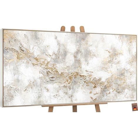 Gemälde Geschichte Rahmen Beige 140x70 cm