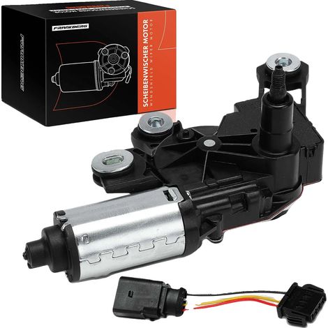 Motorino tergicristallo, in plastica resistente, 12V, 4 contatti di collegamento, compatibile con AUDI, dimensioni di compatibilità standard (1/5)