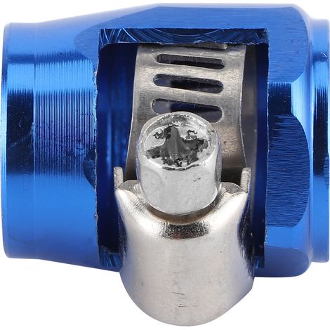 Raccord de tuyau en alliage d'aluminium AN6 pour conduite de carburant, huile, diesel, gaz, air et eau - Bleu (1/5)