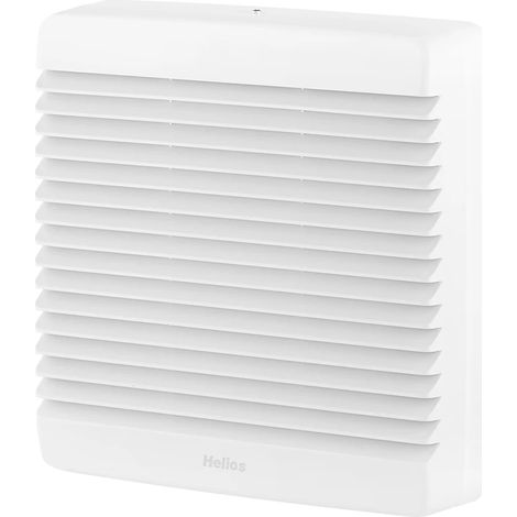 Helios GVK 250 Volet de surpression automatique pour insufflation et extraction avec grille pare-pluie, blanc alpin, DN 250, 00371
