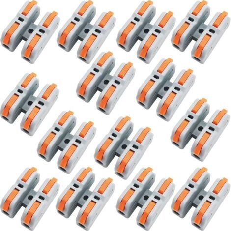 Wire Connector, SCH-2 Electrical Quick Coupling, Terminal Block Connector, Electrical Connectors, Lever-Nut Wire Connector (14 pieces) (1/4)