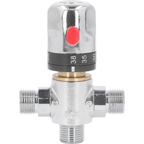 Thermostatisches Mischventil G1/2 Zoll DN15 Außengewinde Messing Warm- und Kaltwasser-Mischventil Temperatur C