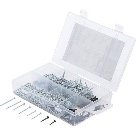 Assortiment de Clous et Pointes 750 pcs - Acier, Usage Polyvalent - Fixation Fiable et Pratique - D-Work (1/5)