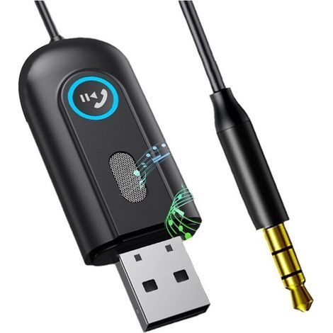 Adaptateur récepteur Bluetooth 5.3 - Convertisseur Bluetooth USB pour autoradios, systèmes Hi-Fi et haut-parleurs (1/5)