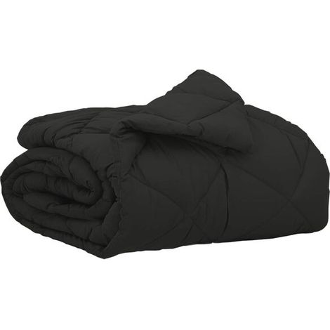 Couette d'été une place en duvet, noire, 200 x 135 cm, microfibre. (1/5)