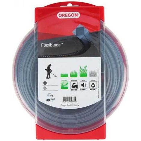 Fil Oregon FlexiBlade 2,5 mm x 53 m. Carré. Cranté. Blister. Fil débroussailleuse (1/5)