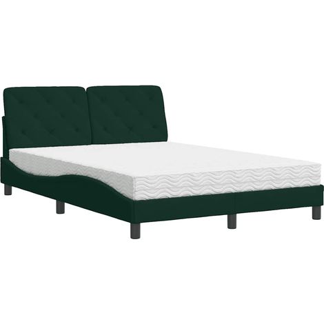 Maison Exclusive - Letto con Materasso Verde Scuro 120x200 cm in Velluto (1/5)