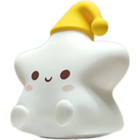 Veilleuse mignonne en forme d'étoile, veilleuse pour chambre de bébé et d'enfant, veilleuse étoile douce en silicone, veilleuse portable à piles avec changement de couleur pour enfants.