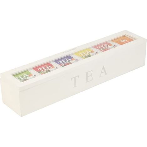 Boîte de rangement en bois pour thé, café, sachets de thé, sachets de sucre, boîte de rangement pour la maison (1/5)