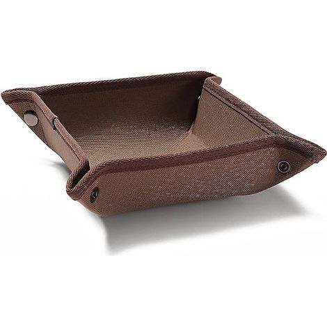 Faltbare Aufbewahrungsbox aus Canvas für Camping - Outdoor-Schreibtischablage für Schlüssel, Kamera, Uhr, Kosmetikartikel, Lippenstift - Rot (Größe S)