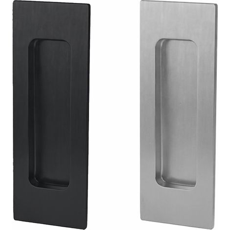 Einlassmuschel Edelstahl matt gebürstet 120x40 mm - Möbelgriff Schiebetürmuschel (1/5)