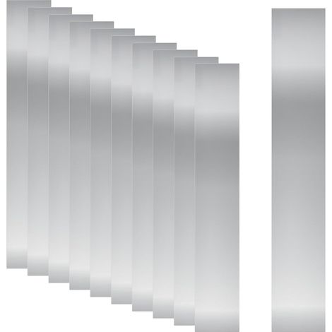 Lot de 10 cales en acier inoxydable 304, 2,5 cm (largeur) × 15,2 cm (longueur) × 0,0 cm (épaisseur), bandes métalliques fines pour combler les espaces (1/5)