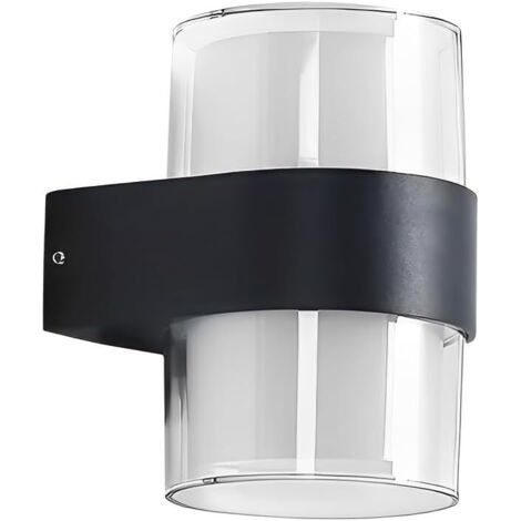 Lampe frontale de miroir de salle de bain carrée LED, Noir double rond, lumière blanche chaude, 12W (1/5)