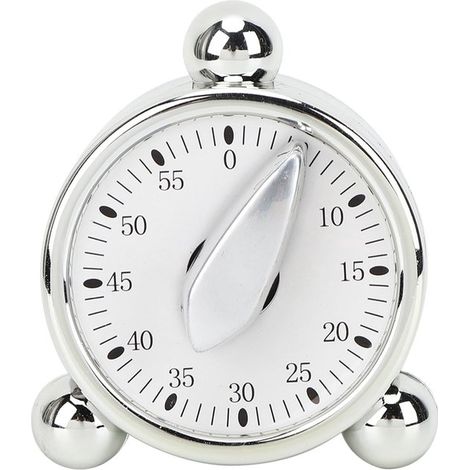Dailygoody - Timer da cucina - Timer meccanico - Timer preciso per cucina e saloni di bellezza - Argento - Timer da cucina - Perfetto per la precisione - Adatto.. (1/5)