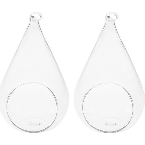 2 Stück Hängende Glasvasen aus Glas Moderne Blumenvasen zur