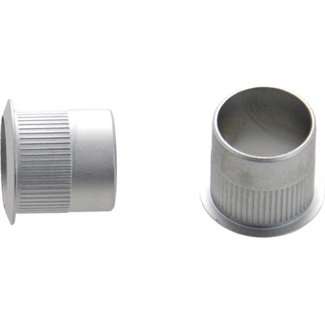 Entrée de batteuse diamètre 22mm hauteur 19mm finition nickelé mat - HERACLES - ENTREE-NKM