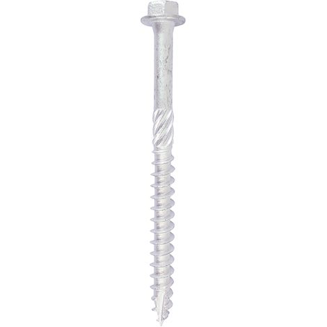 TIMCO Heavy Duty Timber Screws Hex Flange Head Exterior Silver - 10 x 60