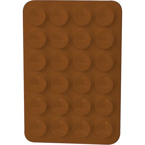 Set mit 5 Silikon-Saugnapf-Klebehalterungen für Handyhüllen, kompatibel mit iPhone- und Android-Hüllen, freihändige Handyhalterung (braun) (1/4)