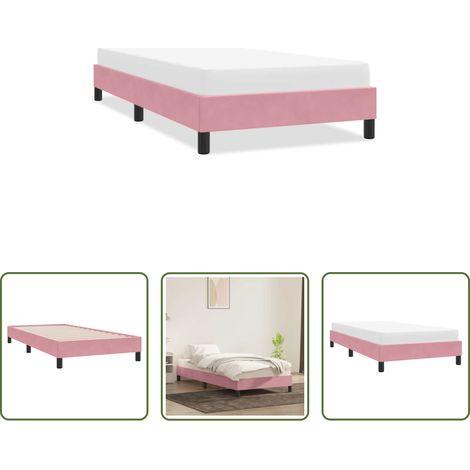 Samt - Bettgestell ohne Matratze Rosa 80x220 cm Samt (1/5)