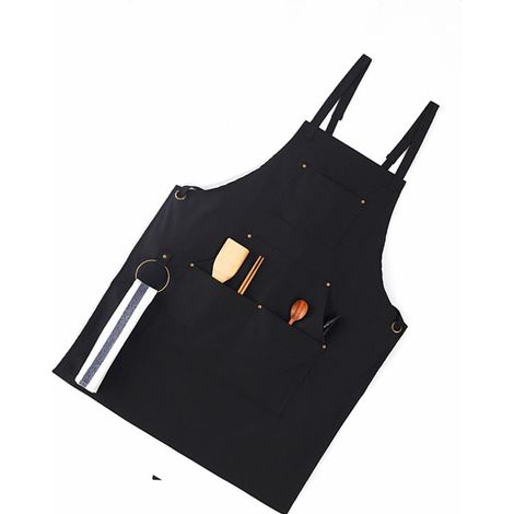 Tablier de barbecue ajustable et imperméable avec plusieurs poches, tablier de cuisine (1/5)