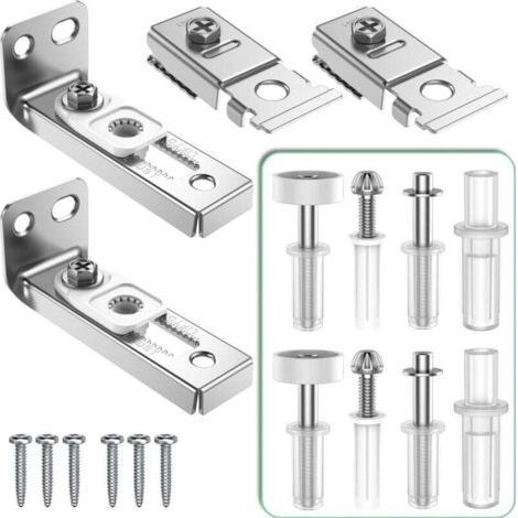 Folding door repair kit 2pcs - Rail 22.2×2.5mm + upper/lower pivot support + guide wheel - For sliding closet door - Durable - DIYers (1/4)