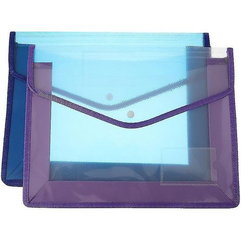 Lot de 2 pochettes à boutons-pression pour dossiers (1/3)