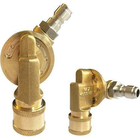 1 adaptateur de buse pour nettoyeur haute pression, déconnexion rapide 1/4", 7 angles réglables, 240°, 4500 PSI (1/5)