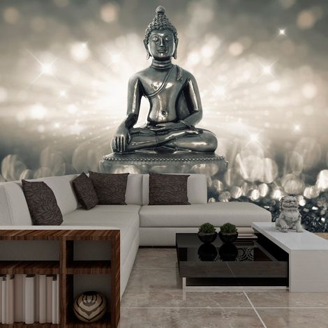 Fotomurale adesivo - Silver Buddha - 294x210 (1/4)