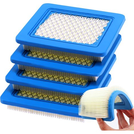 4 Stück Luftfilterkartusche 491588S, Rasenmäher-Luftfilter, blauer Traktor-Luftfilter, kompatibel mit Briggs und Stratton 491588, 491588S, 4915885, 399959, PT15853 (1/5)