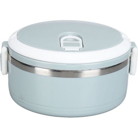 Boîte-repas isotherme en acier inoxydable 304 portable, idéale pour école, bureau et plein air - Modèle monocouche bleu nordique