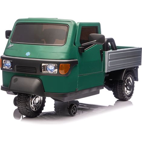 Macchina Elettrica per Bambini Licenza Piaggio Apecar 12V Verde (1/5)