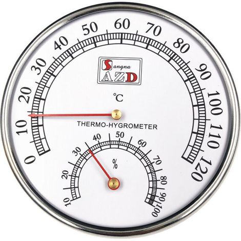 Thermomètre Hygromètre de Salle de Sauna, Mètre Celsius Moniteur ​pour Ateliers, Piscine